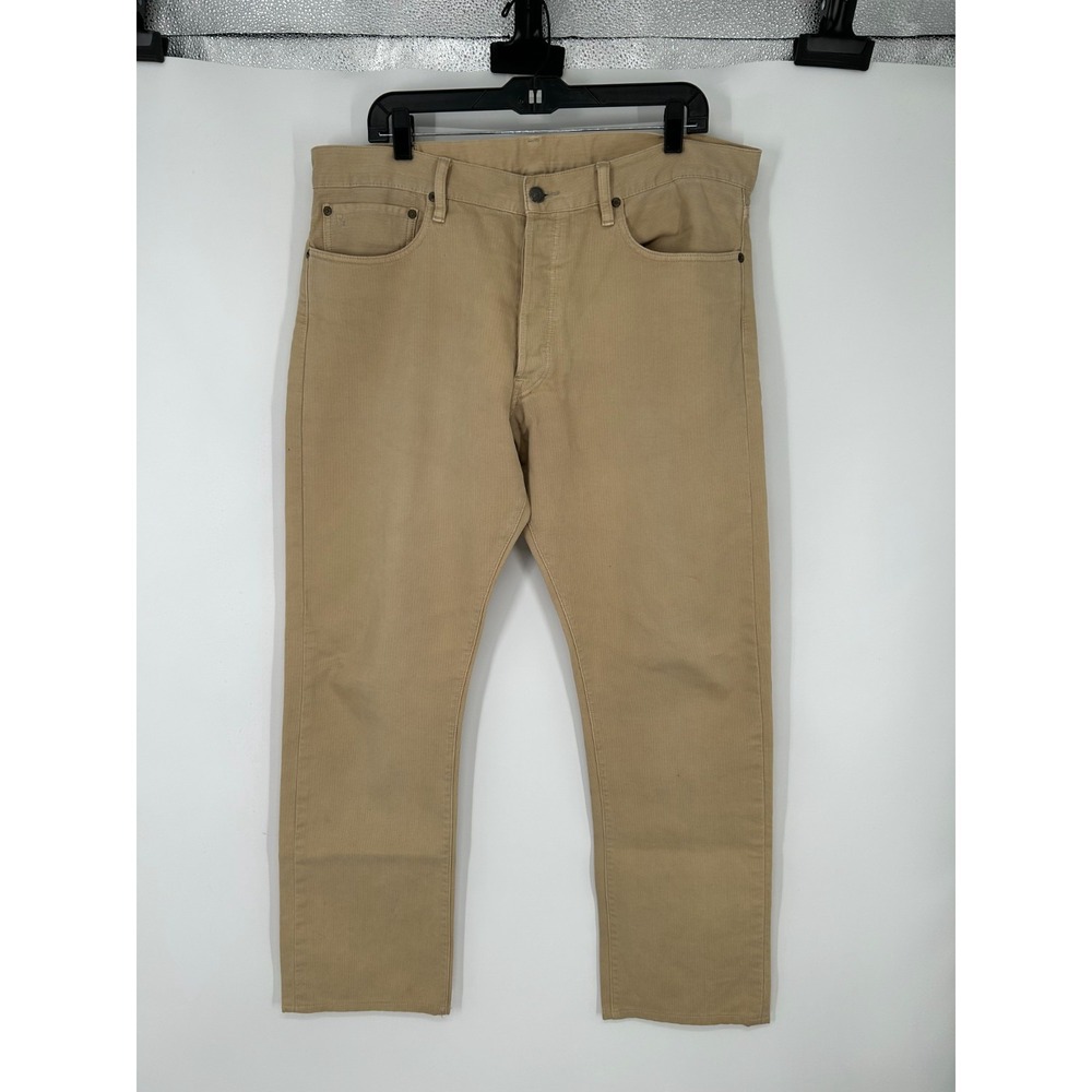 Polo Ralph Lauren‎ Corduroy Pants Mens 36x32 Khaki Tan Straight Leg Regular Fit